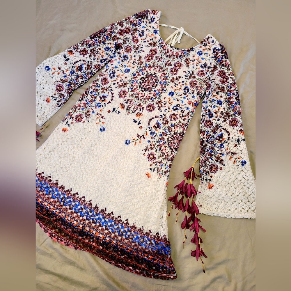 Lacy Boho Floral Dress